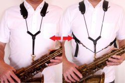Photo1: Feather Strap "Dual" for Saxophones/other woodwind instrument