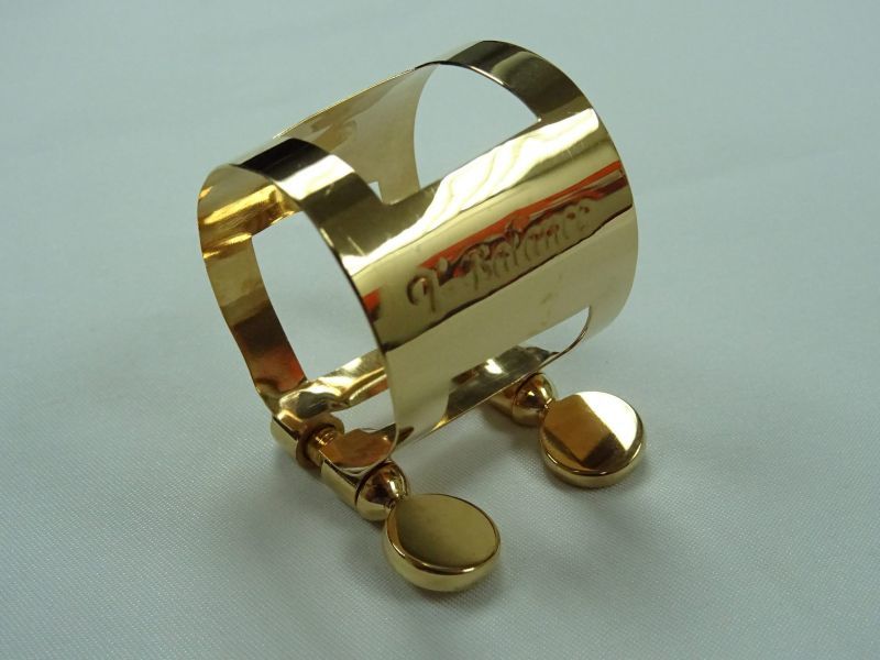 Photo1: T-Balance Ligature for Saxophone. Thinnest wall!  Rose Gold Plated. Made in France.　